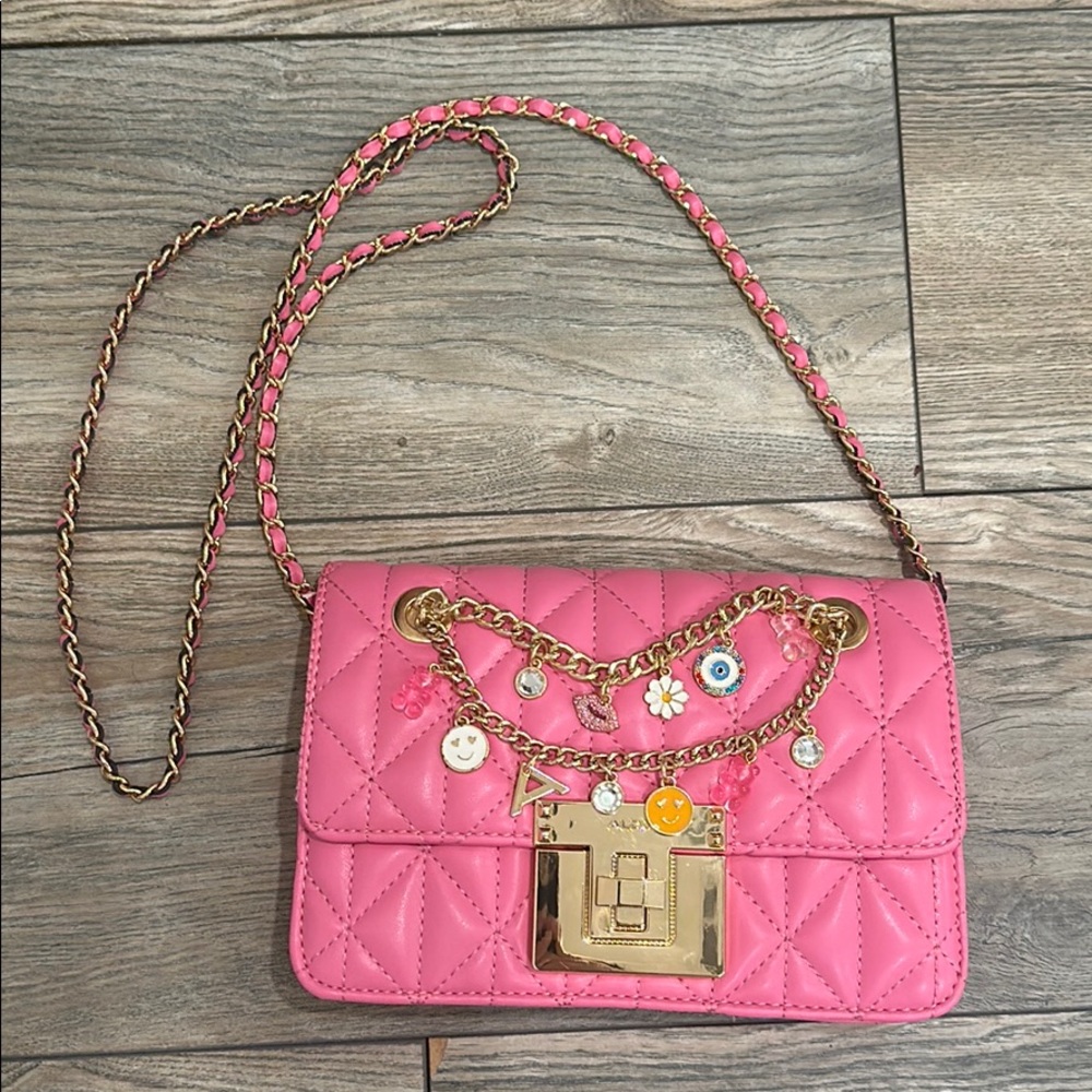 Pink charm purse